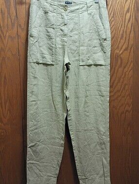 J. Crew Light Olive Green Womans Casual Patch-Pocket Chinos